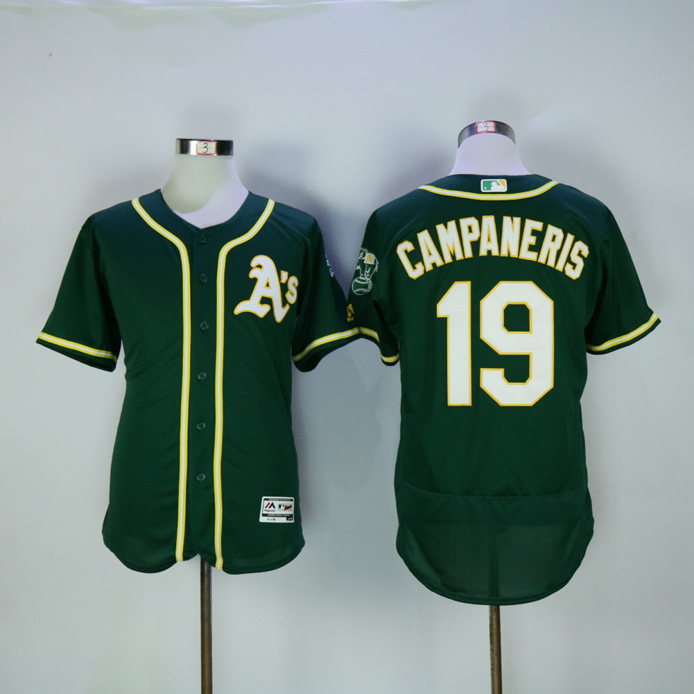 Oakland Athletics #19 Bert Campaneris Athletics 19 Green New Elite Edition Style 2