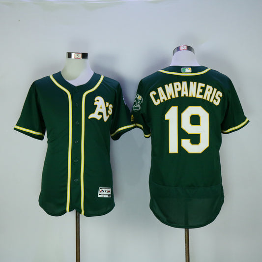 Oakland Athletics #19 Bert Campaneris Athletics 19 Green New Elite Edition Style 2