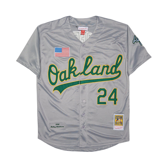 Oakland Athletics #24 Rickey Henderson Style 3
