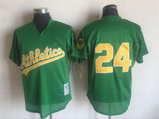 Oakland Athletics #24 Ricky Henderson Style 3