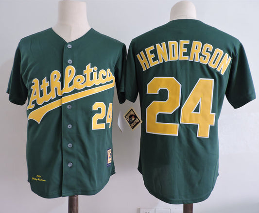 Oakland Athletics #24 Ricky Henderson Style 5