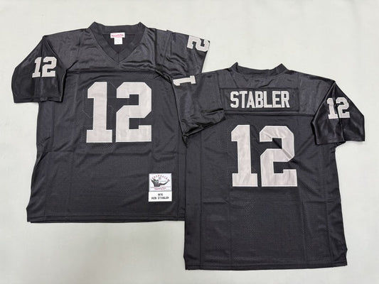 Oakland Raiders #12 Ken Stabler Los Angeles Raiders Style 3