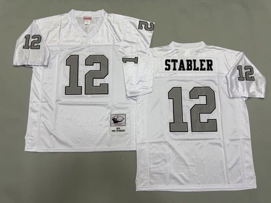 Oakland Raiders #12 Ken Stabler Los Angeles Raiders Style 4