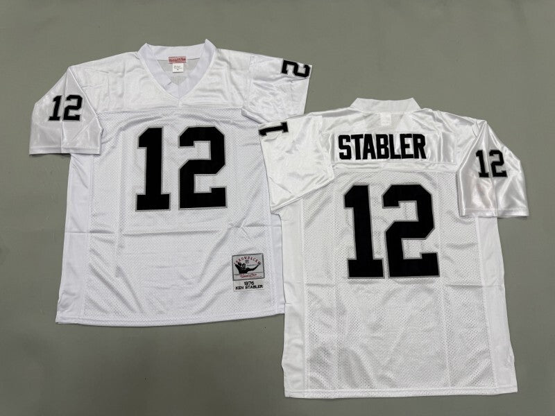 Oakland Raiders #12 Ken Stabler Los Angeles Raiders Style 5