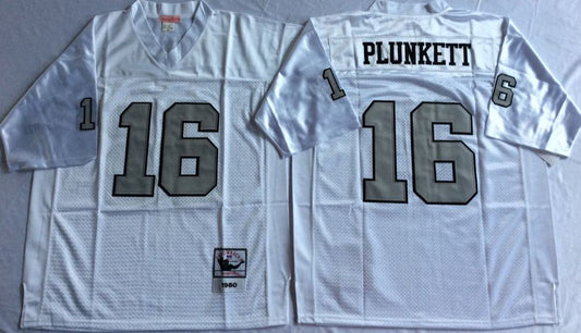 Oakland Raiders #16 Jim Plunkett Throwback Style 1