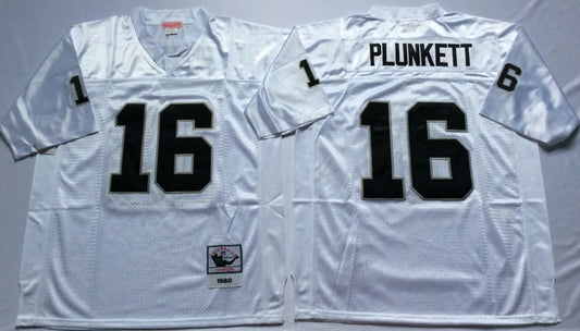 Oakland Raiders #16 Jim Plunkett Throwback Style 2