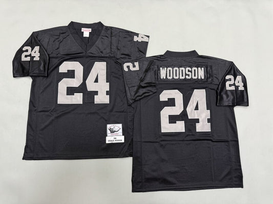 Oakland Raiders #24 Charles Woodson Los Angeles Raiders Style 1