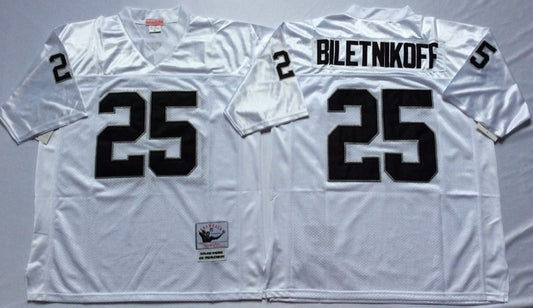 Oakland Raiders #25 Fred Biletnikoff Throwback Style 1