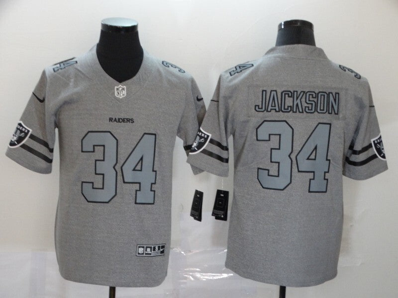 Oakland Raiders #34 Retro Hemp Gray 251