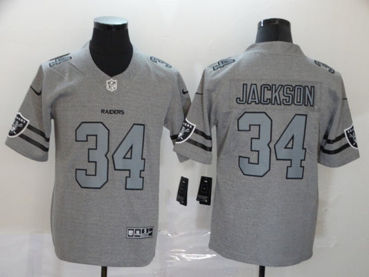 Oakland Raiders #34 Retro Hemp Gray 251