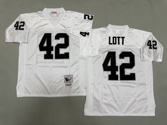 Oakland Raiders #42 Fred Ronnie Lott Los Angeles Raiders Style 2