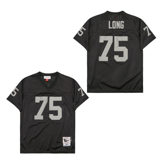 Oakland Raiders #75 Howie Long LONG#75 Black
