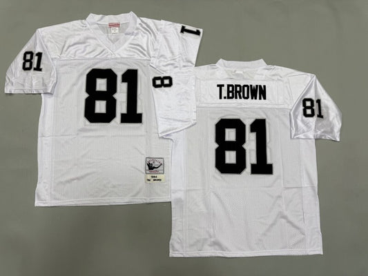 Oakland Raiders #81 Tim Brown Los Angeles Raiders Style 3