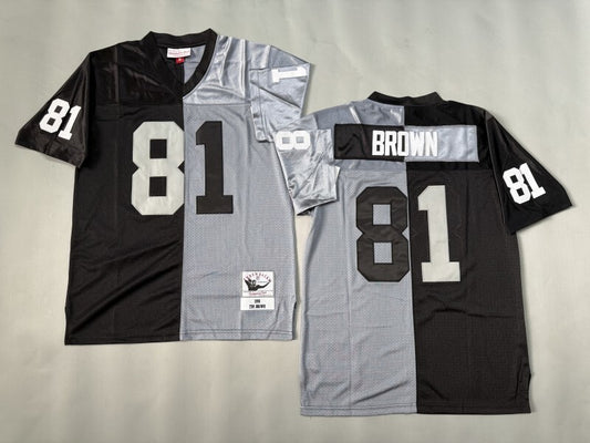 Oakland Raiders #81 Tim Brown Los Angeles Raiders Style 5