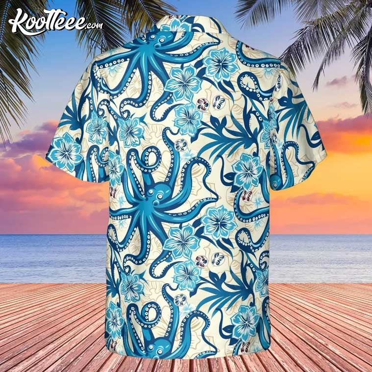 Octopus Blue Ocean Aloha Hawaiian Shirt