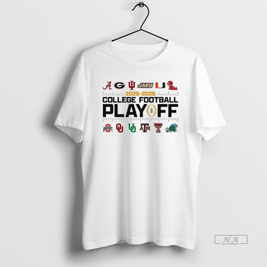Official 2025 2026 College Football Playoff 12 Team Logo T-Shirts, Hoodie, Sweatshirt | InkThreadWorks.com