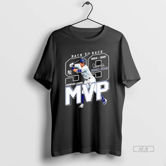 Official Aaron Judge Back To Back 2024 25 American League Mvp T-Shirts, Hoodie, Sweatshirt | InkThreadWorks.com