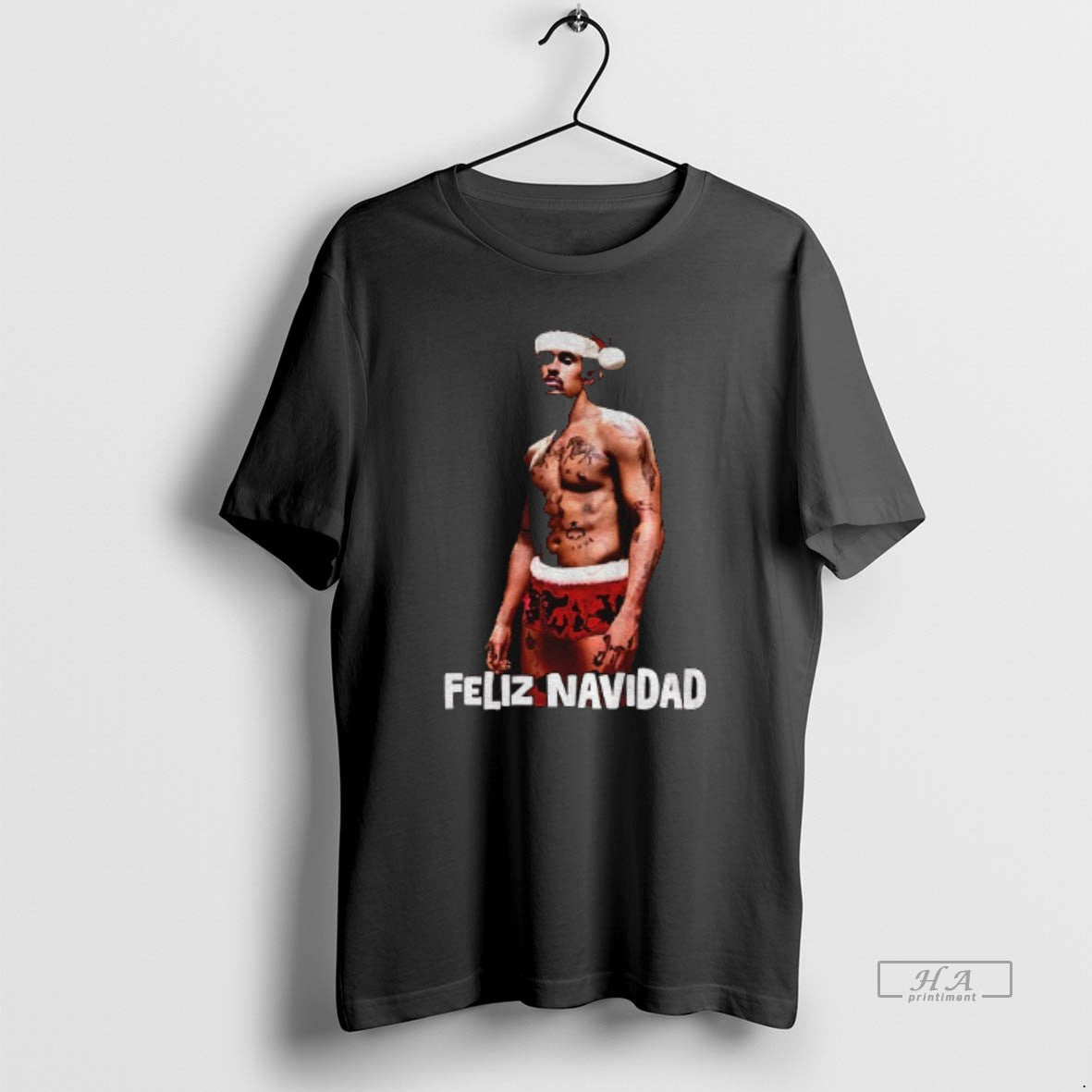 Official Bad Bunny Feliz Navidad Meme Merry Christmas T-Shirts, Hoodie, Sweatshirt | InkThreadWorks.com