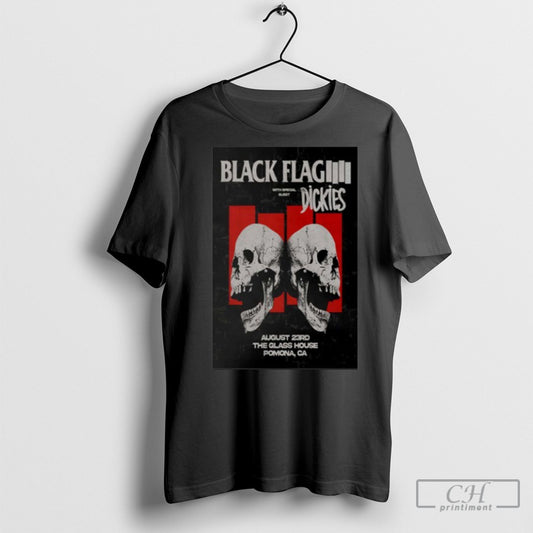 Official Black Flag 8 23 2025 Pomona Ca Poster T Shirts