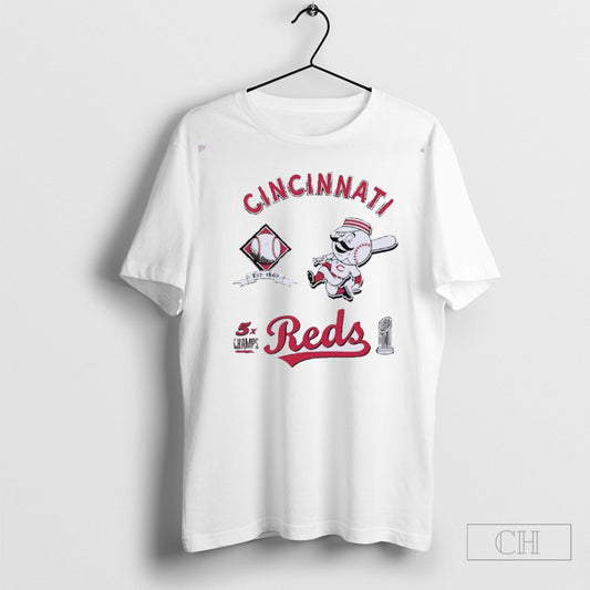 Official Cincinnati Reds Defined 5x Champions T Shirt Hoodie Sweater