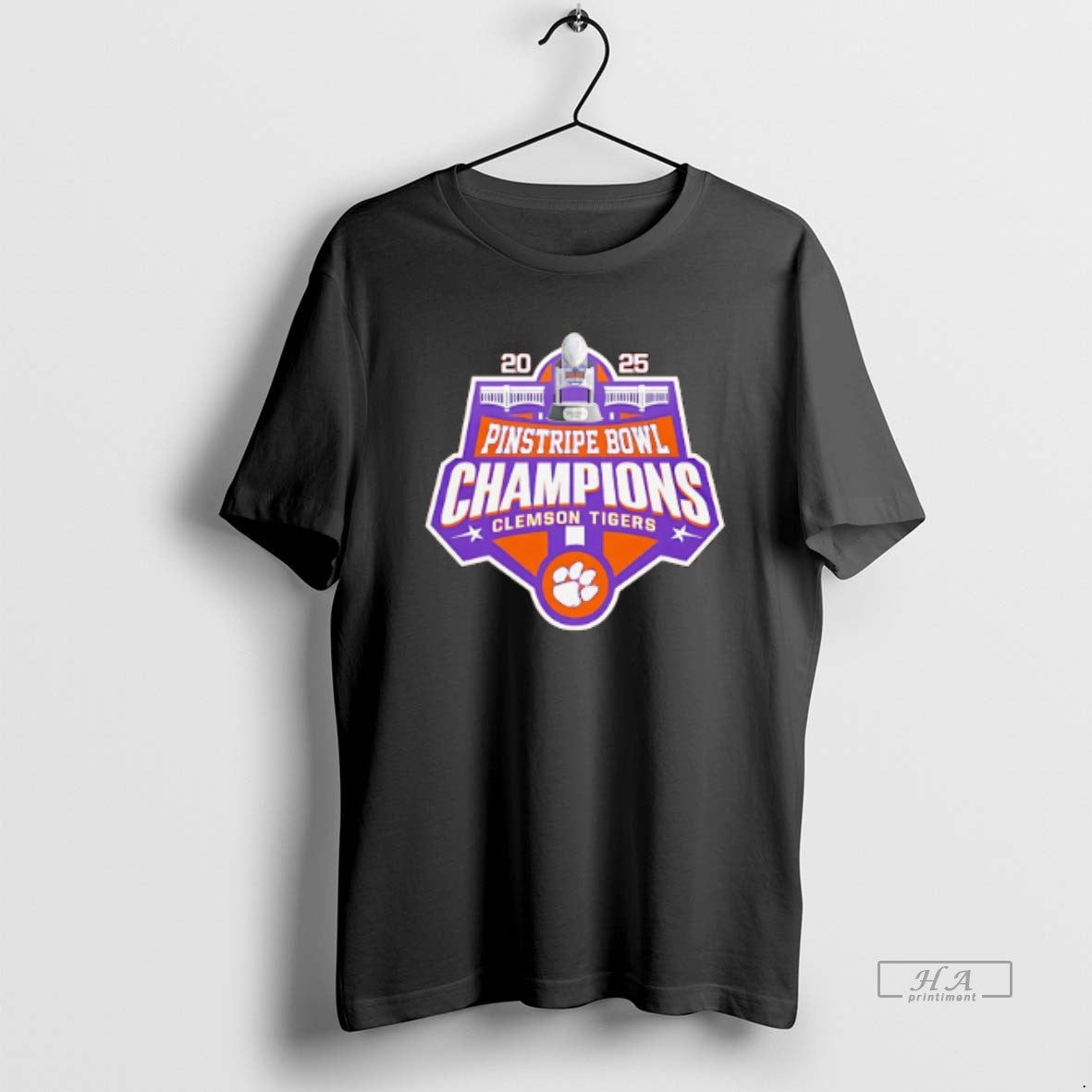 Official Clemson Tigers 2025 Pinstripe Bowl Champions Logo T-Shirts, Hoodie, Sweatshirt | InkThreadWorks.com