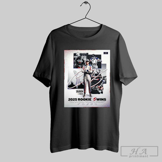 Official Connor Zilisch 2025 Rookie 5 Wins Nascar Xfinity Series Indianapolis Motor Speedway Signature Poster