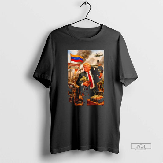 Official Donald Trump Oil And Venezuela Collage T-Shirts, Hoodie, Sweatshirt | InkThreadWorks.com