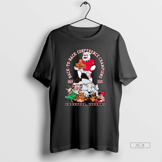 Official Georgia Bulldogs Back Back Conference Champions 2024 2025 Mascots T-Shirts, Hoodie, Sweatshirt