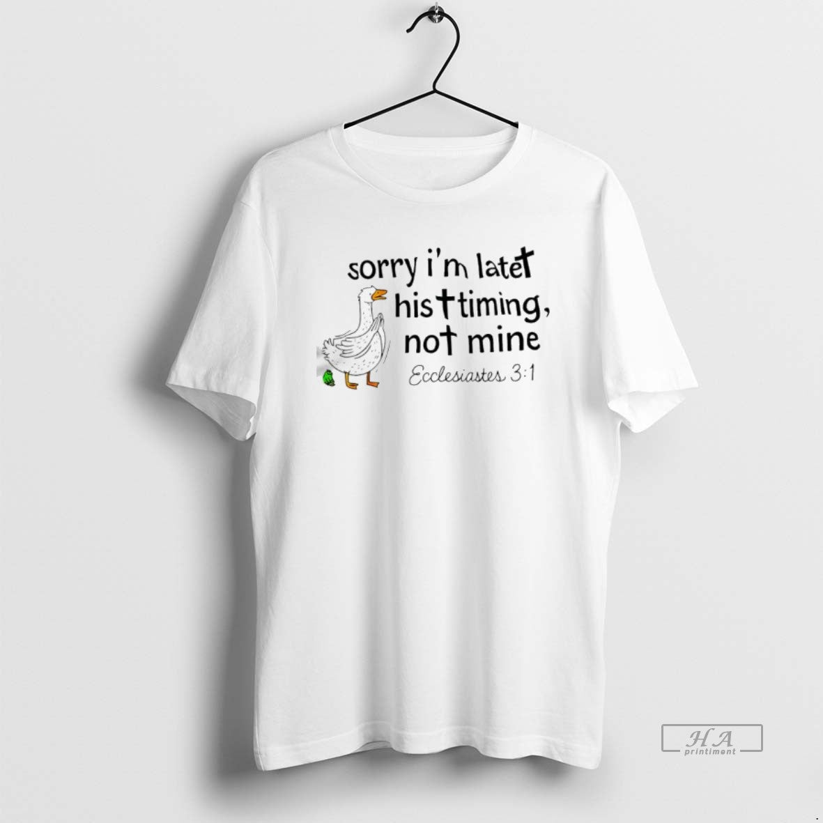 Official Goose Frog Sorry Im Late His Timing Not Mine Ecclesiastes T-Shirts, Hoodie, Sweatshirt