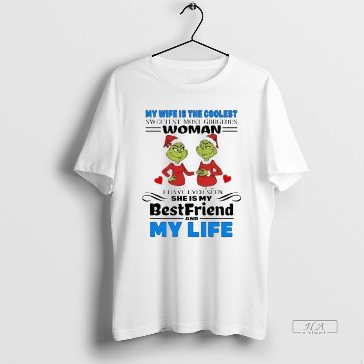 Official Grinch My Wife Is The Coolest Sweetest Most Gorgedus Woman Christmas T-Shirts, Hoodie, Sweatshirt