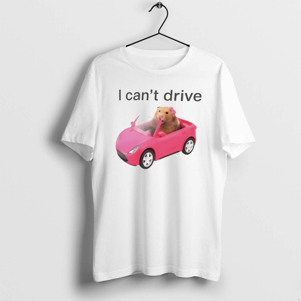 Official Hamster Driving Pink Car I Cant Drive T-Shirts, Hoodie, Sweatshirt | InkThreadWorks.com