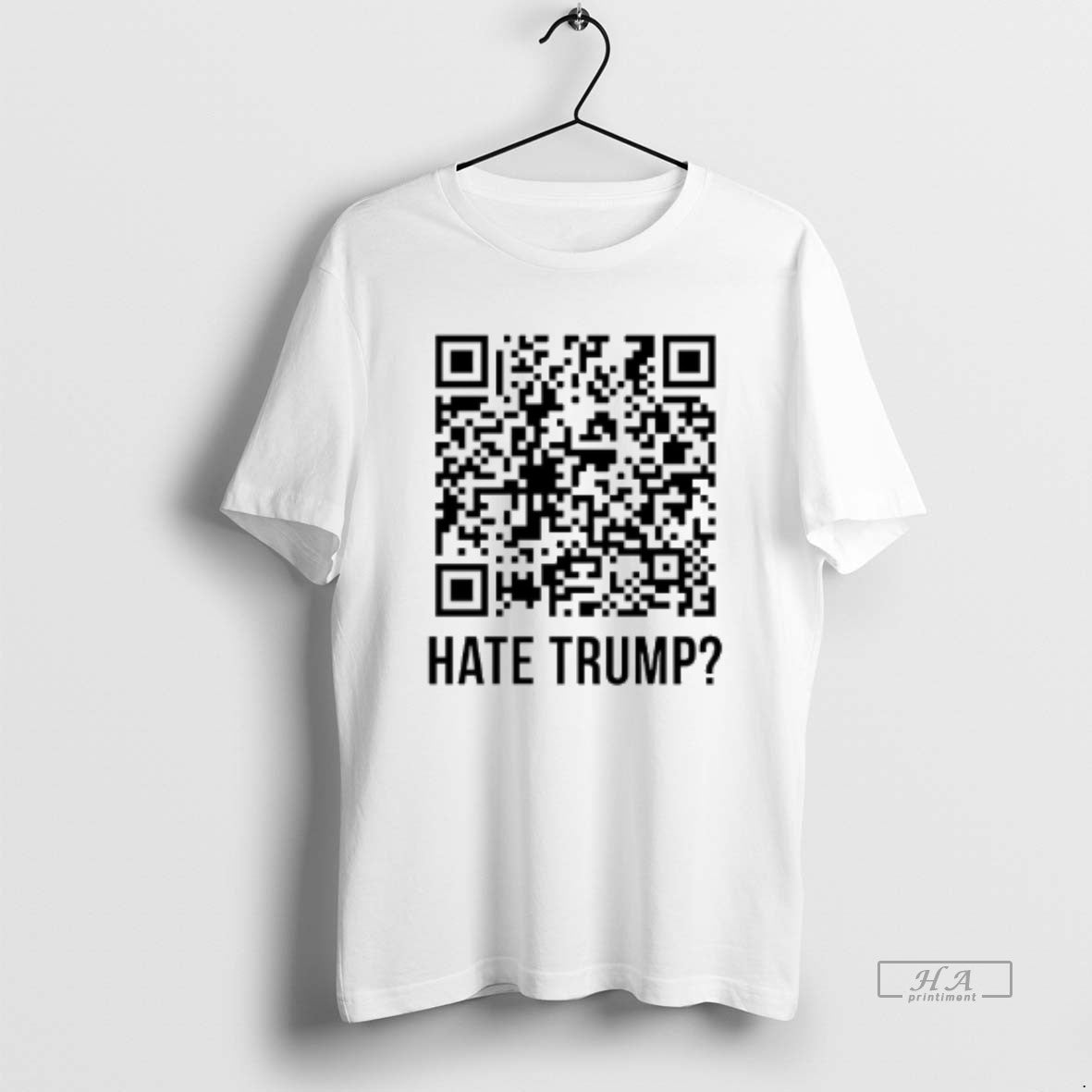 Official Hate Trump Gives Middle Finger Qr Code T-Shirts, Hoodie, Sweatshirt | InkThreadWorks.com