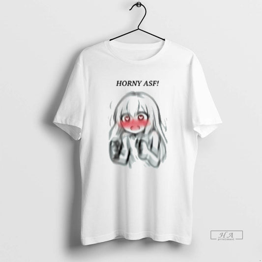 Official Horny Asf The Girl Blushed T-Shirts, Hoodie, Sweatshirt | InkThreadWorks.com