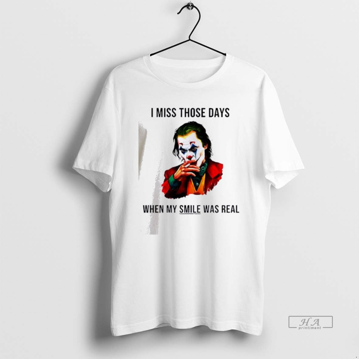 Official Joker I Miss Those Days When My Smile Was Real T-Shirts, Hoodie, Sweatshirt | InkThreadWorks.com