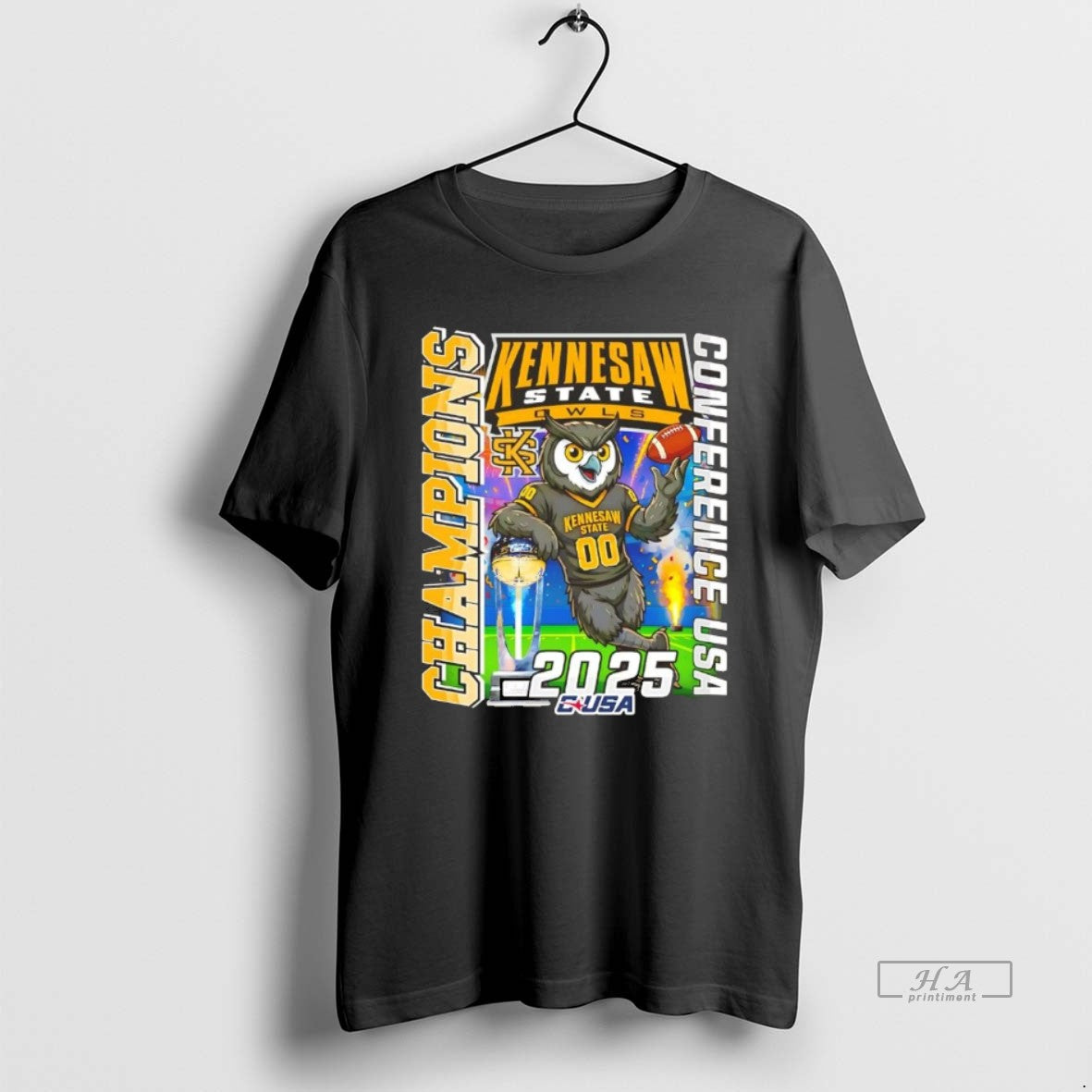 Official Kennesaw State Owls 2025 Conference Usa Champions Chriast T-Shirts, Hoodie, Sweatshirt | InkThreadWorks.com