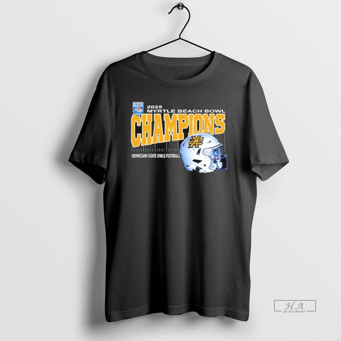 Official Kennesaw State Owls Football 2025 Myrtle Beach Bowl Champions Helmet T-Shirts, Hoodie, Sweatshirt