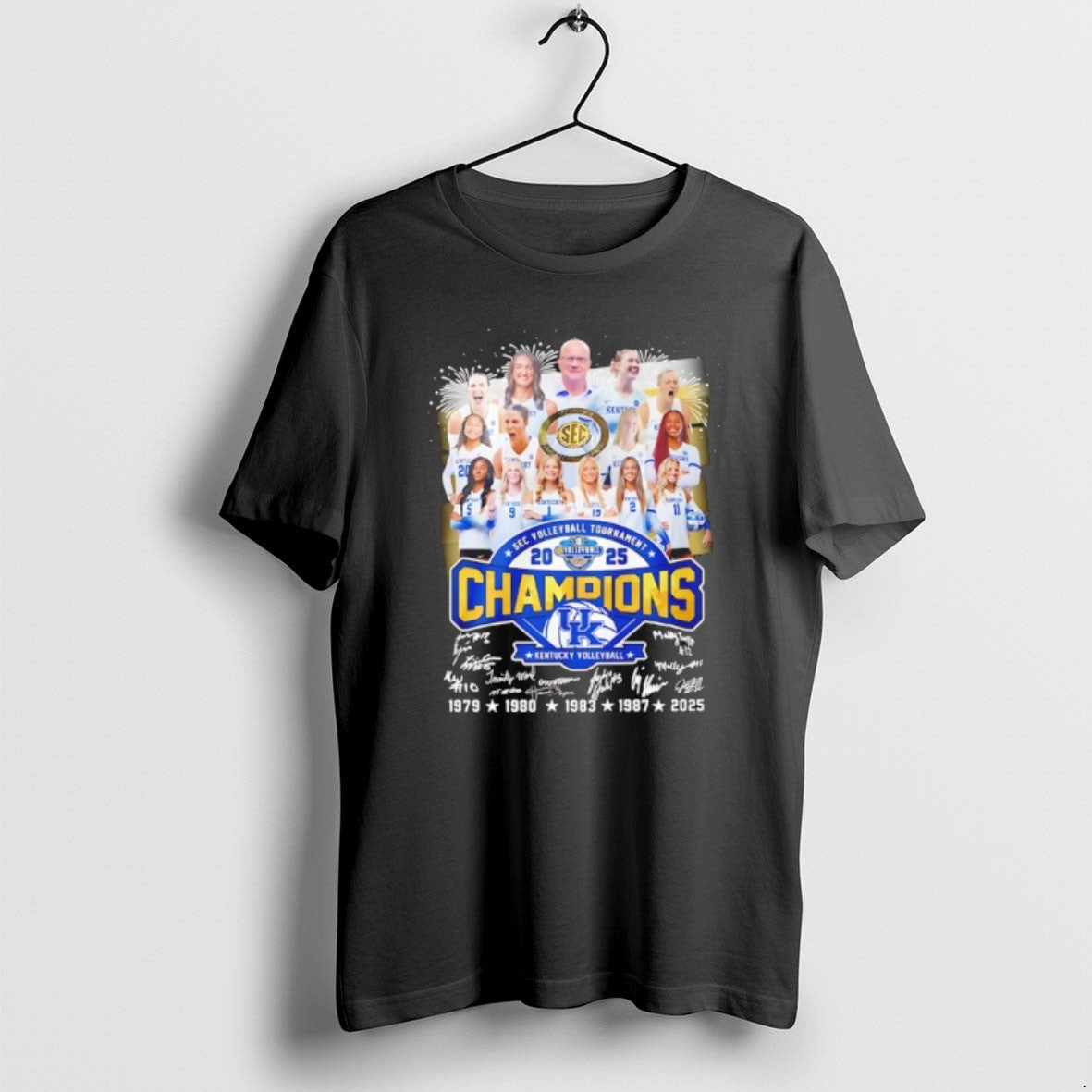 Official Kentucky Volleyball 2025 Sec Volleyball Tournament Champions Signatures T-Shirts, Hoodie, Sweatshirt