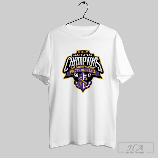 Official Lsu Shreveport 2025 Pilots Baseball National Champions