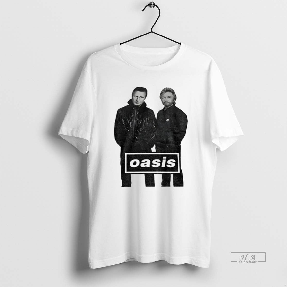 Official Liam Neeson And Noel Edmonds Oasis T-Shirts, Hoodie, Sweatshirt | InkThreadWorks.com