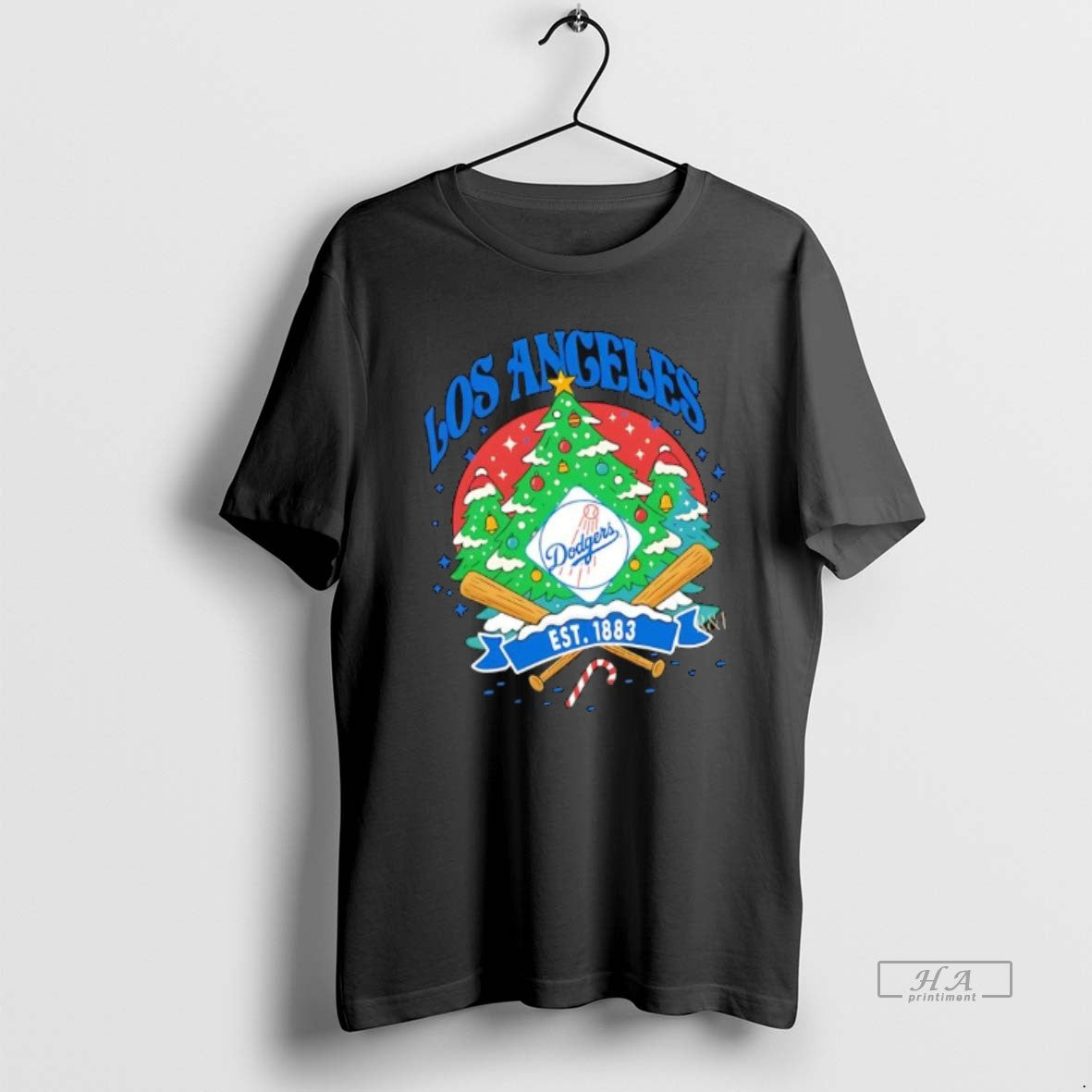 Official Los Angeles Dodgers Ugly Christmas Tree Motif Est 1883 Logo T-Shirts, Hoodie, Sweatshirt | InkThreadWorks.com