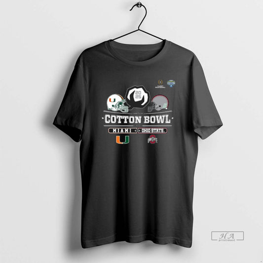 Official Miami Vs Ohio State 2025 Cotton Bowl Helmet Logo December 31 T-Shirts, Hoodie, Sweatshirt | InkThreadWorks.com