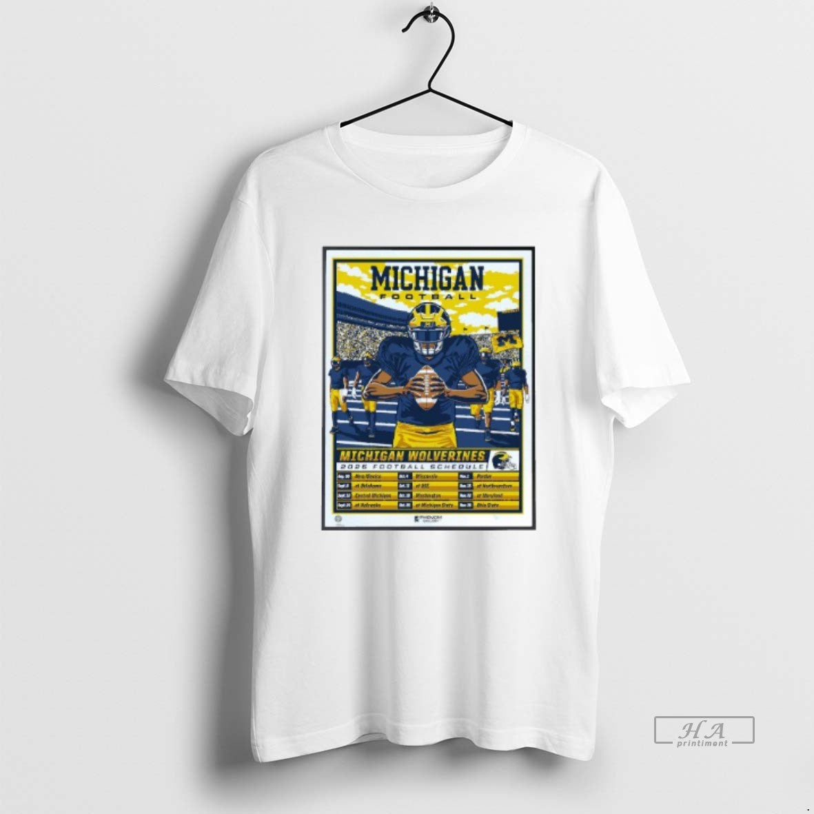 Official Michigan Wolverines 2025 Football Schedule Phenom Gallery Mens White T-Shirts, Hoodie, Sweatshirt
