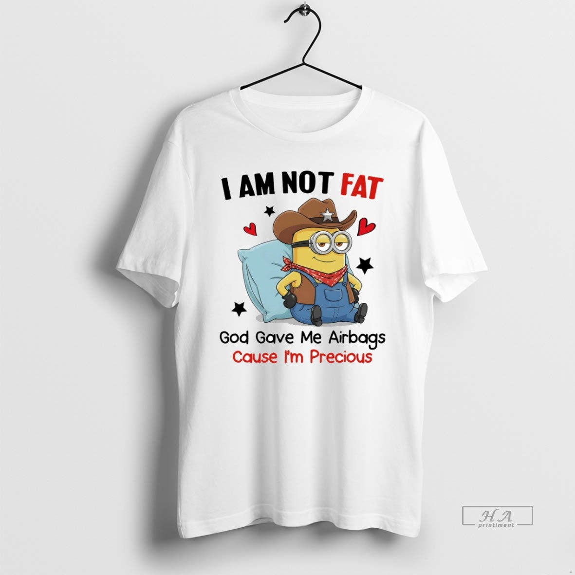 Official Minion I Am Not Fat God Gave Me Airbags Cause Im Precious Circle T-Shirts, Hoodie, Sweatshirt | InkThreadWorks.com