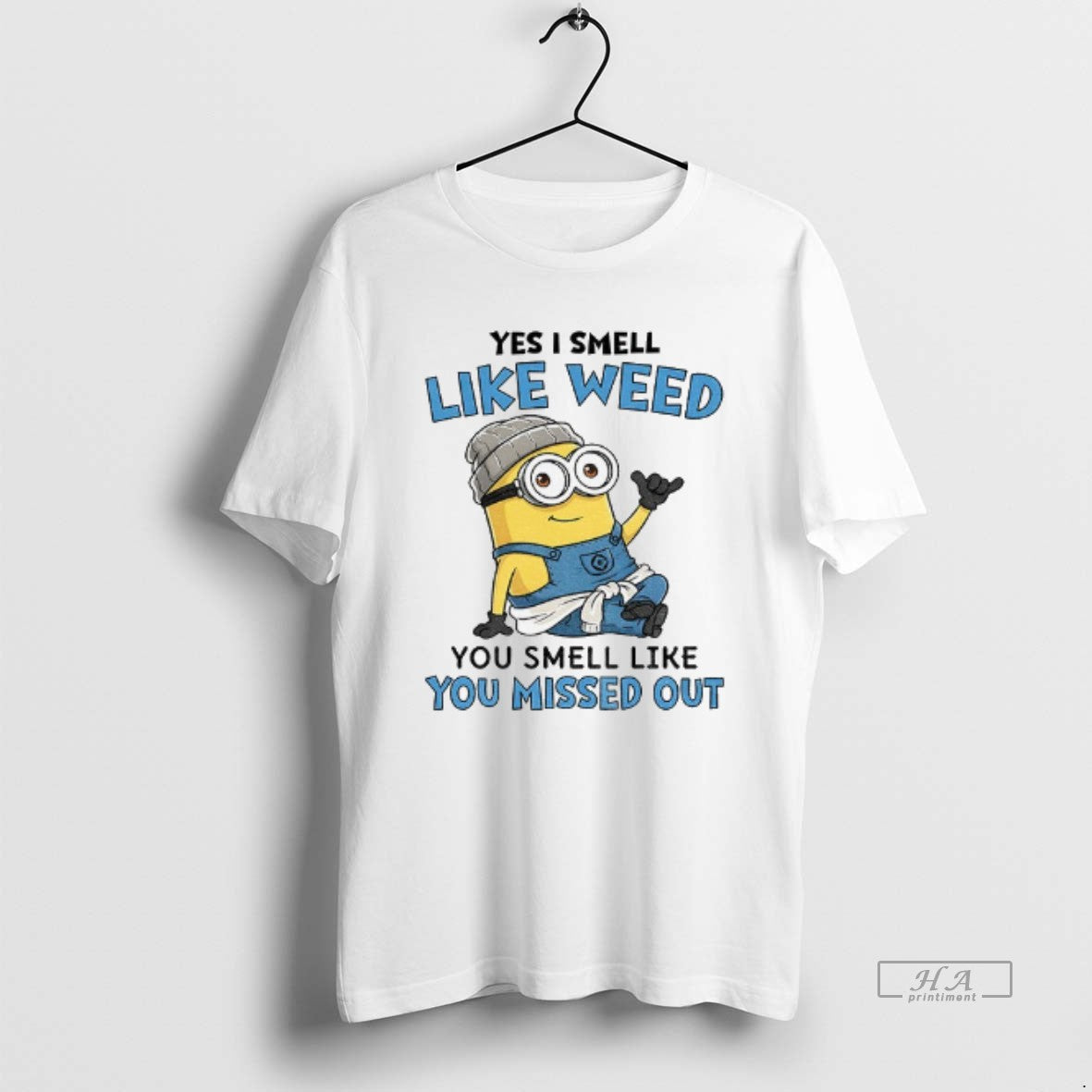 Official Minion Yes I Smell Like Weed You Smell Like You Missed Out T-Shirts, Hoodie, Sweatshirt | InkThreadWorks.com