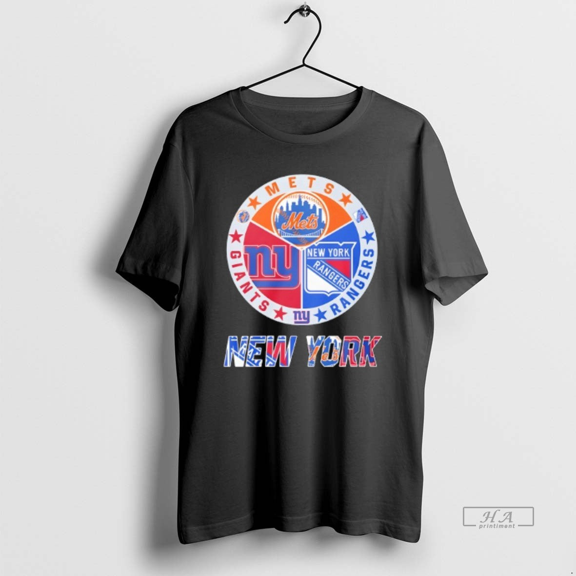 Official New York Rangers New York Mets New York Giants Mashup Logo T-Shirts, Hoodie, Sweatshirt | InkThreadWorks.com