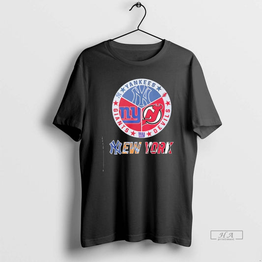 Official New York Yankees New York Giants And New Jersey Devils Mashup Logo T-Shirts, Hoodie, Sweatshirt | InkThreadWorks.com