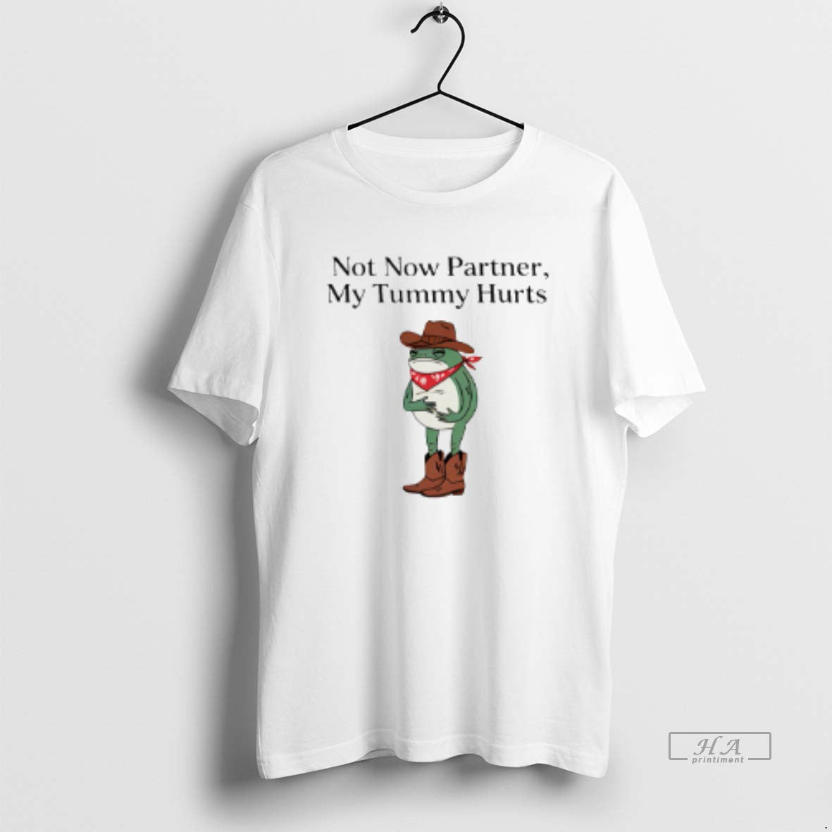 Official Not Now Partner My Tummy Hurts Cowboy Frog T-Shirts, Hoodie, Sweatshirt | InkThreadWorks.com