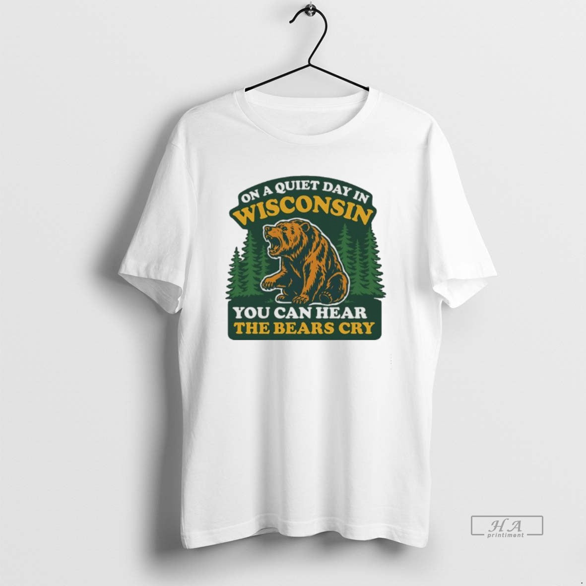 Official On A Quiet Day In Wisconsin You Can Hear The Bears Cry T-Shirts, Hoodie, Sweatshirt | InkThreadWorks.com