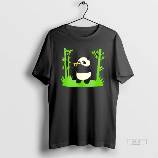Official Panda Holding The Camera Cartoon Black T-Shirts, Hoodie, Sweatshirt | InkThreadWorks.com