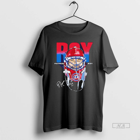 Official Patrick Roy Montreal Goalie Mask Signature Black T-Shirts, Hoodie, Sweatshirt | InkThreadWorks.com